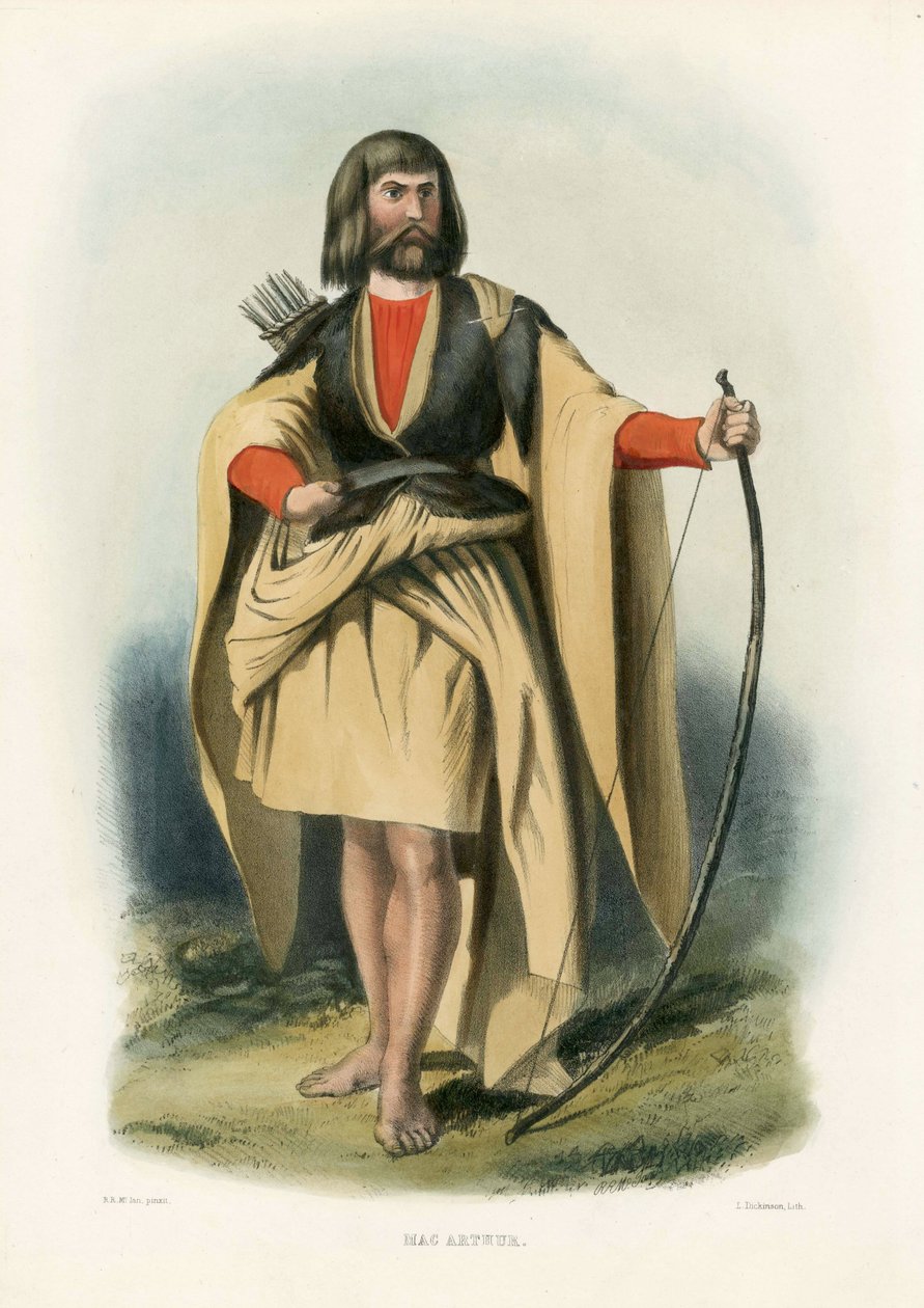 Mac Arthur, fra The Clans of the Scottish Highlands, pub.1845 av Robert Ronald McIan