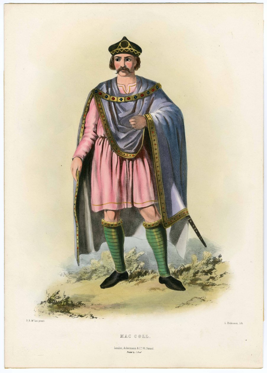 Mac Coll, fra The Clans of the Scottish Highlands, pub.1845 av Robert Ronald McIan