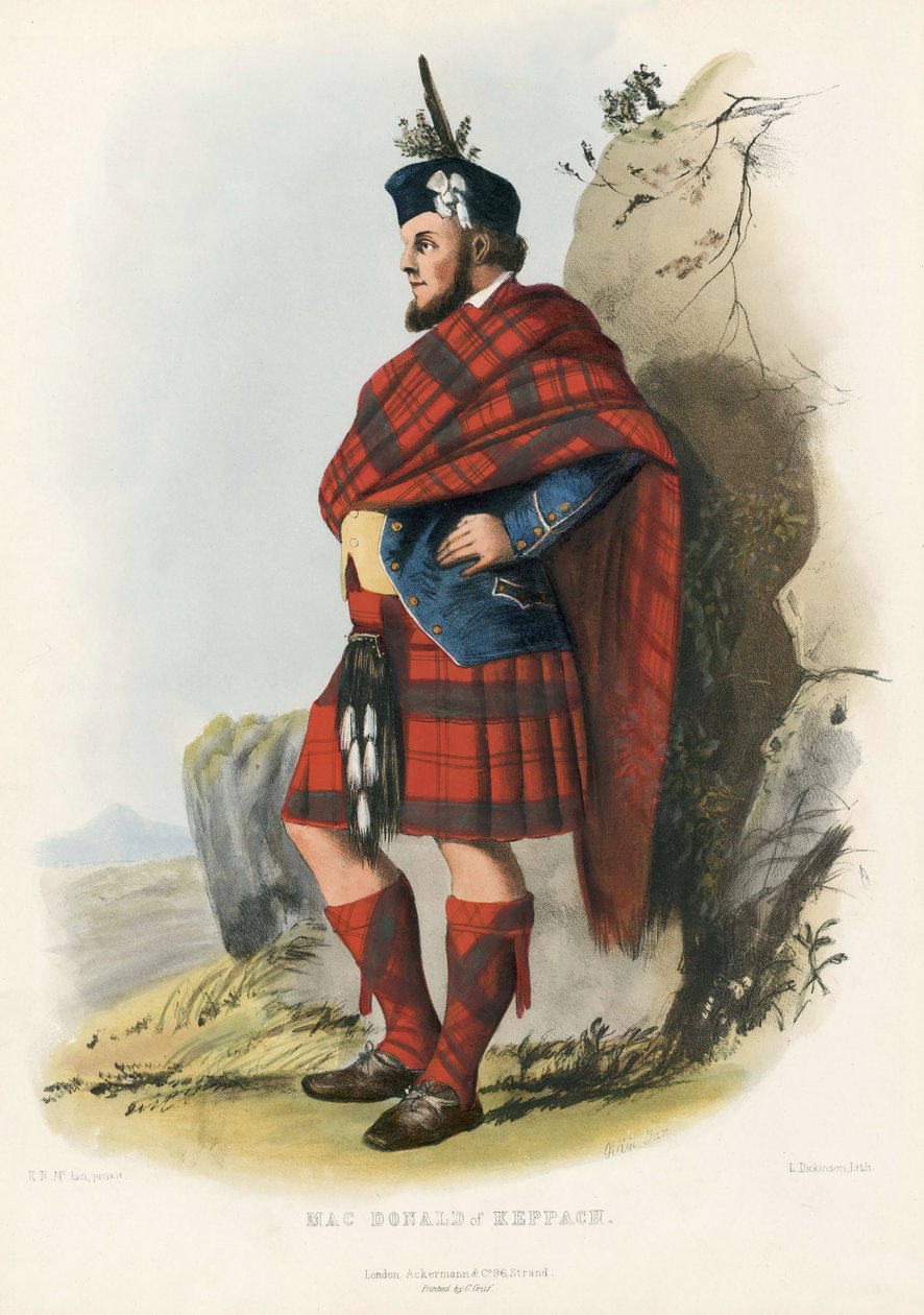 Mac Donald av Keppagh, fra The Clans of the Scottish Highlands, pub.1845 av Robert Ronald McIan