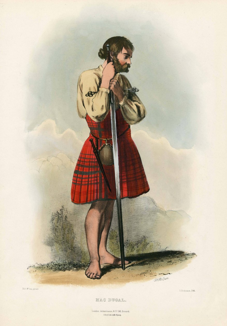 Mac Duggal, fra The Clans of the Scottish Highlands, pub.1845 av Robert Ronald McIan