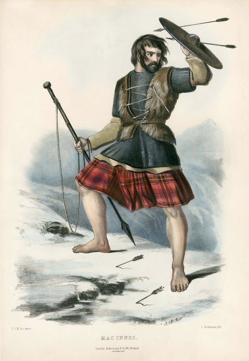 Mac Innes, fra The Clans of the Scottish Highlands, pub.1845 av Robert Ronald McIan