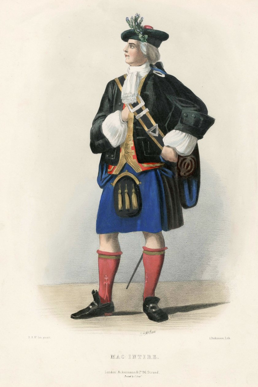 Mac Intire, fra The Clans of the Scottish Highlands, pub.1845 av Robert Ronald McIan