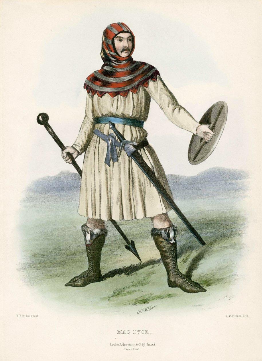 Mac Ivor, fra The Clans of the Scottish Highlands, pub.1845 av Robert Ronald McIan