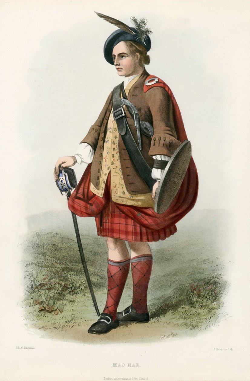 Mac Nab, fra The Clans of the Scottish Highlands, pub.1845 av Robert Ronald McIan