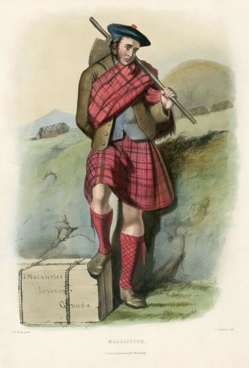 Macalister, fra The Clans of the Scottish Highlands, pub.1845 av Robert Ronald McIan