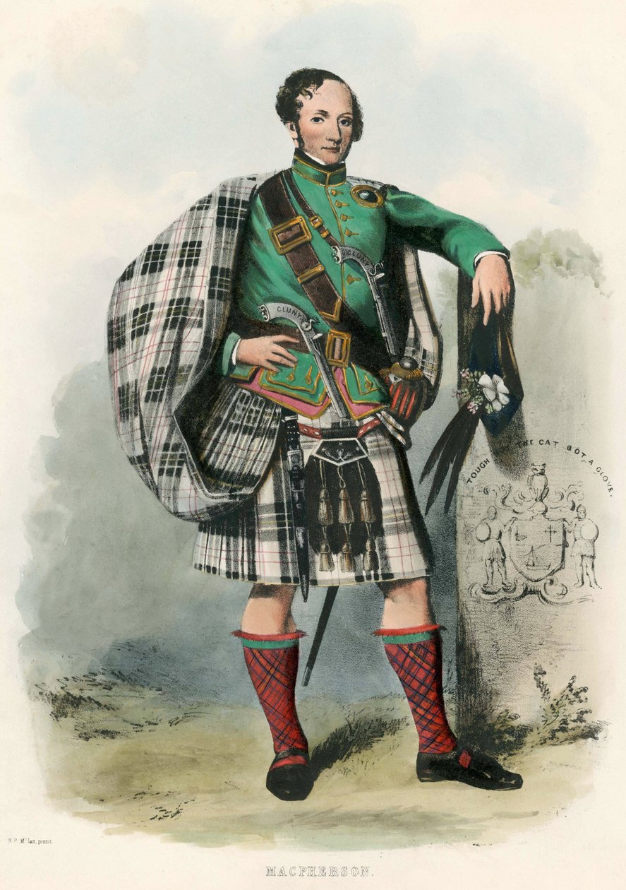 Macpherson, fra The Clans of the Scottish Highlands, pub.1845 av Robert Ronald McIan