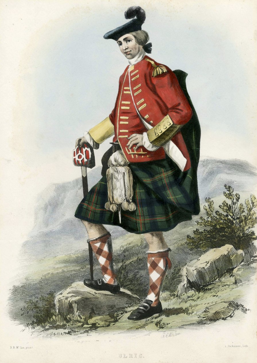 Ulric, fra The Clans of the Scottish Highlands, pub.1845 av Robert Ronald McIan