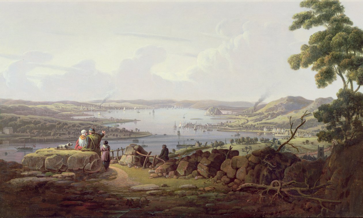Utsikt over Greenock, Skottland av Robert Salmon