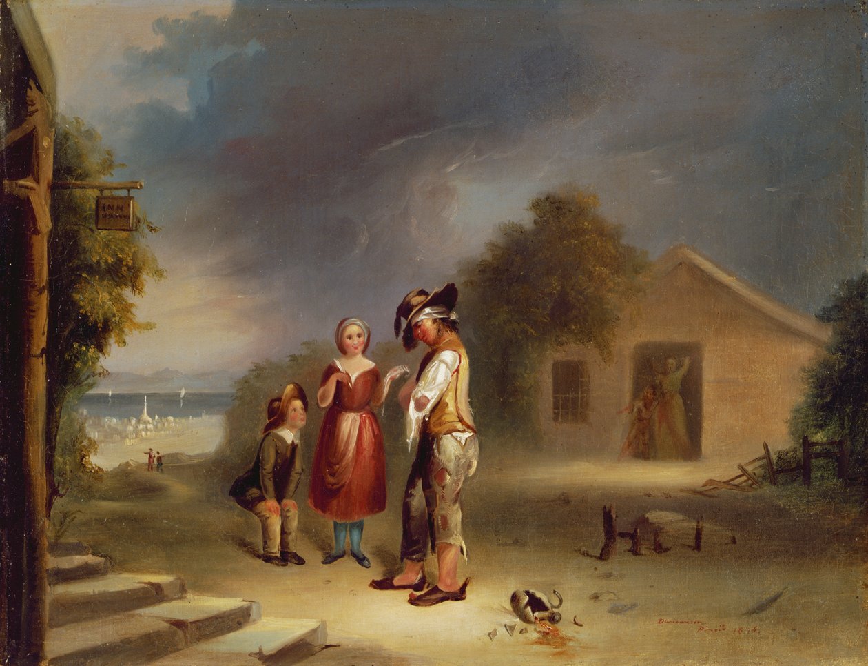 The Drunkards Plight, 1845 av Robert Scott Duncanson