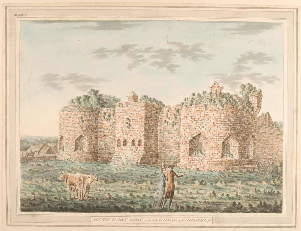 South East View of the Citadel of Carlisle, 1791 (wc på papir) av Robert Senior Carlyle