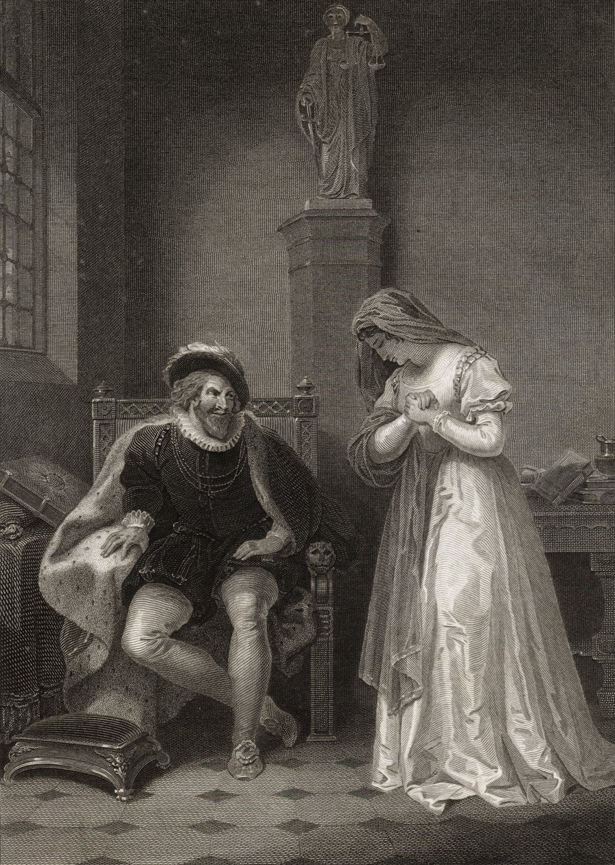 Angelo og Isabella, gravert av W.C. Wilson, fra 