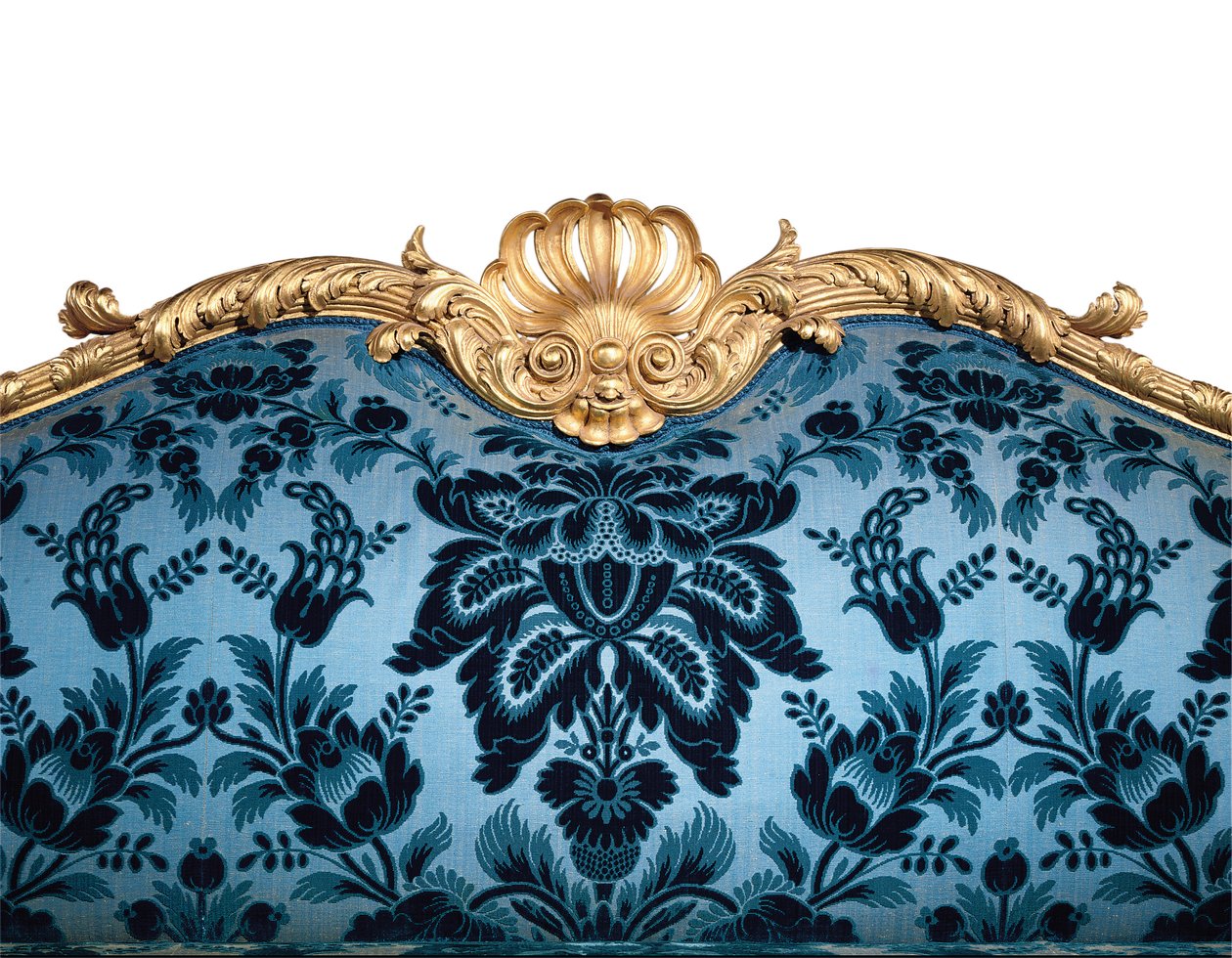 En George III sofa i forgylt tre av Robert Adam