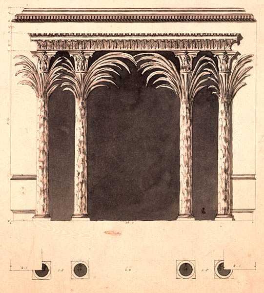 Design for en alkove (penn og blekk og vask) av Robert Adam