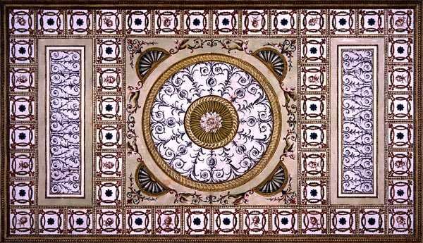 Design for taket i biblioteket på Osterley House, setet til Robert Child Esq. av Robert Adam