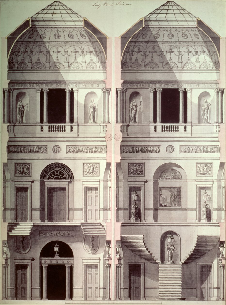 Portman Square, Home House, av Robert Adam (1728-92) av Robert Adam