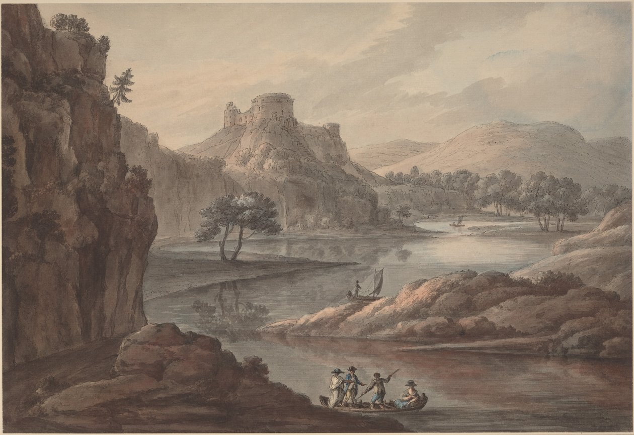 Elvelandskap med et slott av Robert Adam