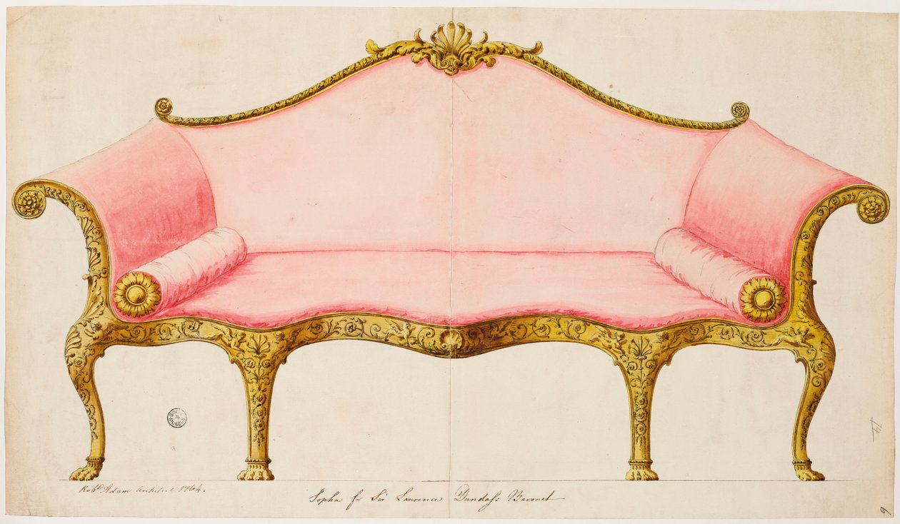 Sofa til Sir Lawrence Dundas av Robert Adam