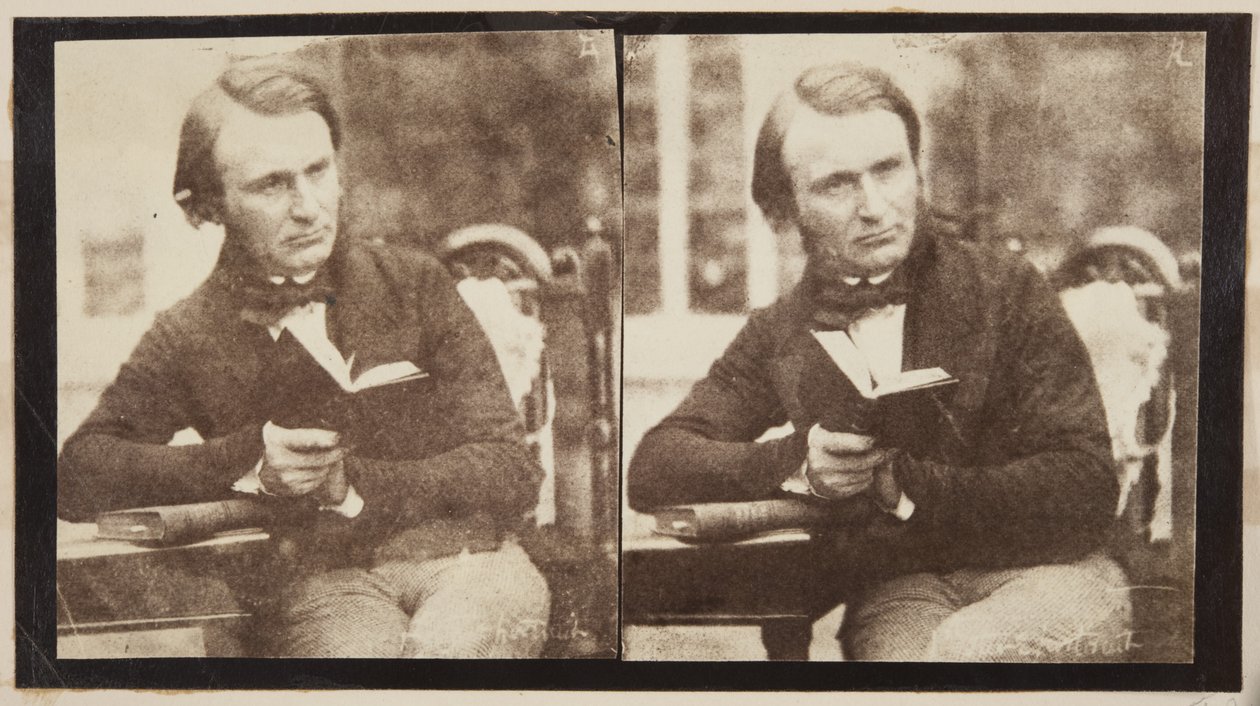Stereografisk portrett av Dr John Adamson av Robert Adamson