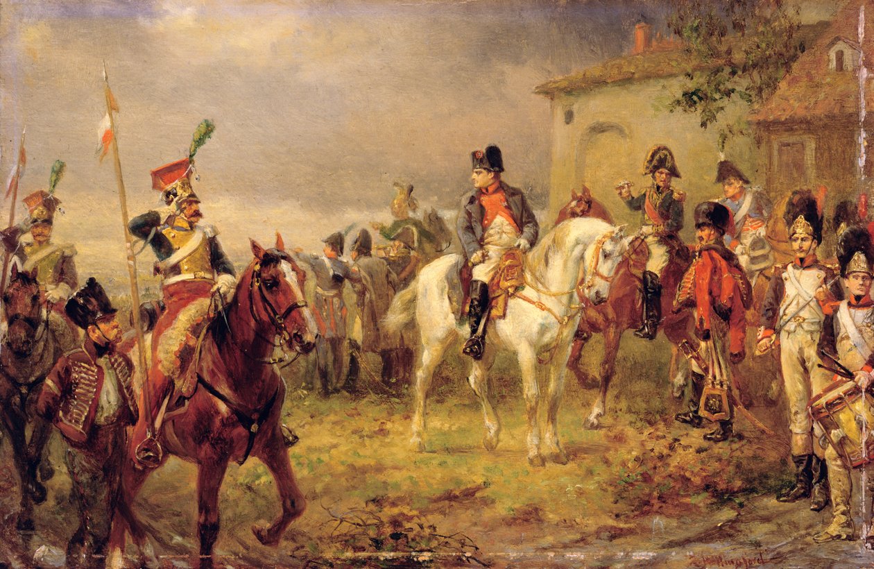 Nyheter fra fronten (olje på panel) av Robert Alexander Hillingford