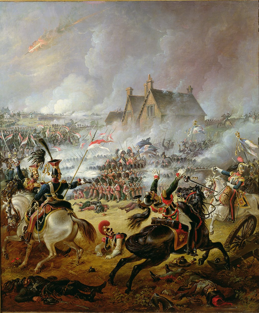 Slaget ved Waterloo (olje på lerret) av Robert Alexander Hillingford