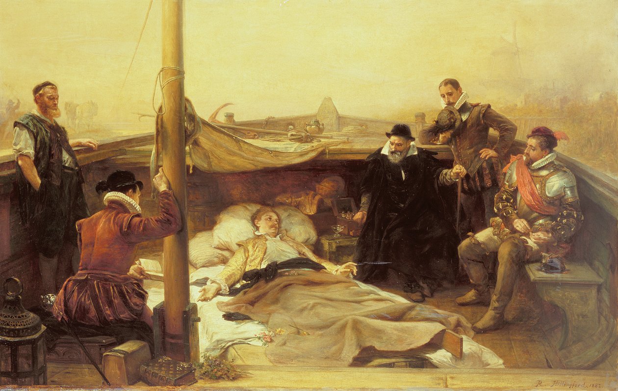 De siste dagene til Sir Philip Sidney (1554-86), 1882 av Robert Alexander Hillingford