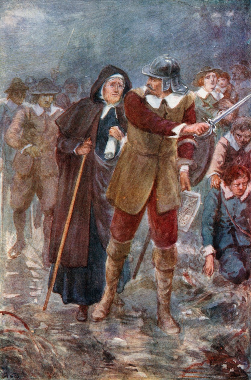Pilegrimene i den fortryllede bakken (fargelitografi) av Robert Ambrose (after) Dudley