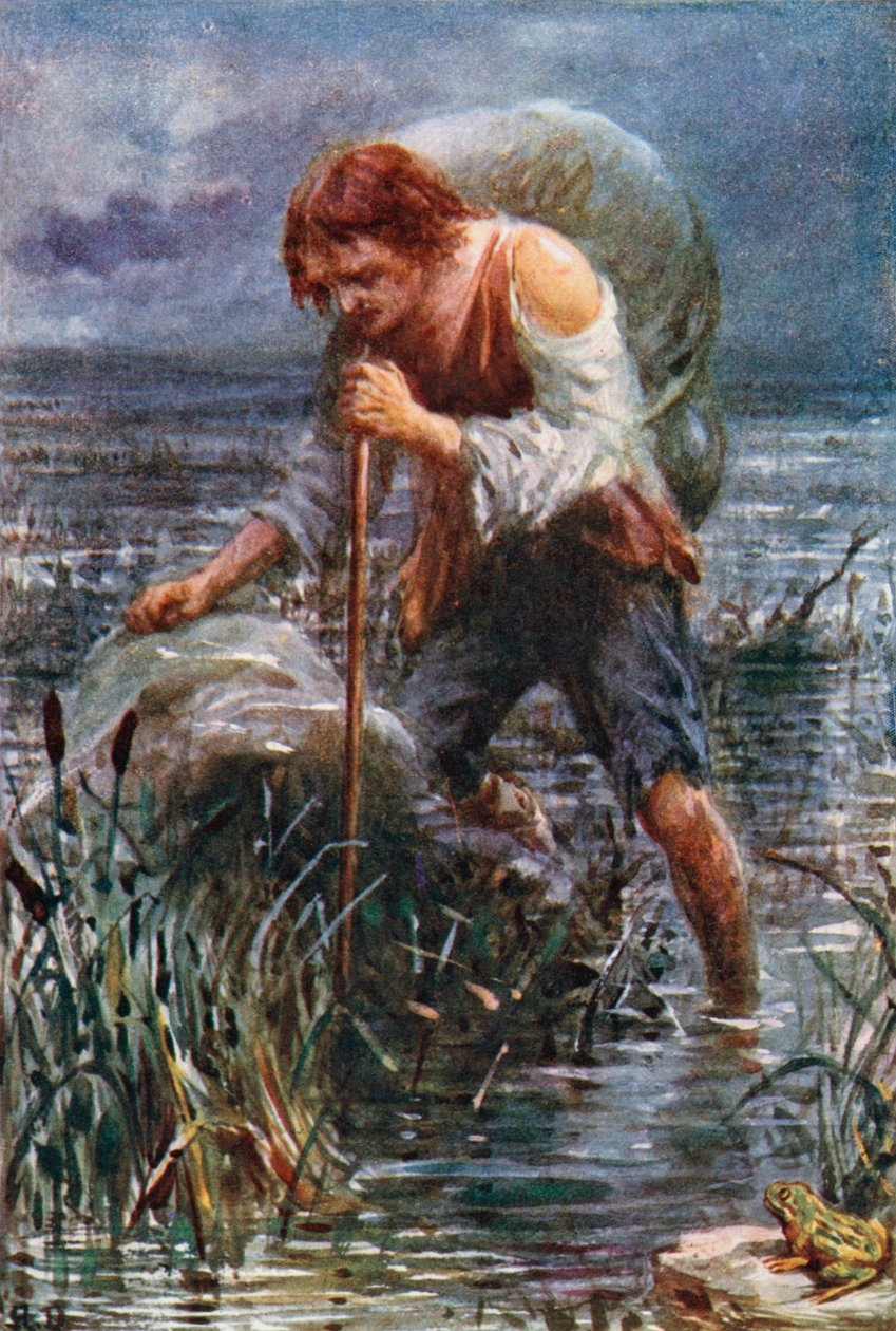 Fortvilelsens slykt (fargelitografi) av Robert Ambrose (after) Dudley