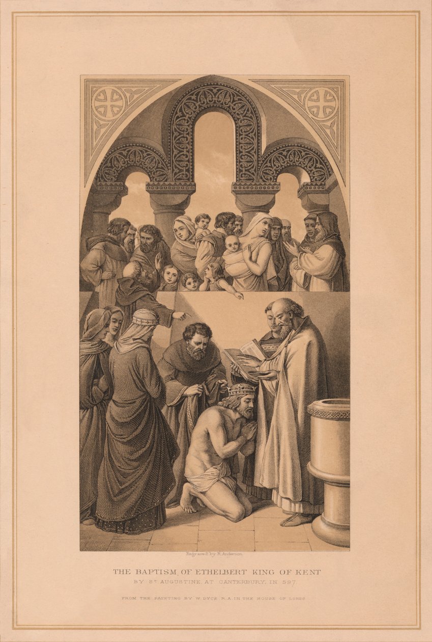 Dåpen til Ethelbert King of Kent, 597 1878 av Robert Anderson