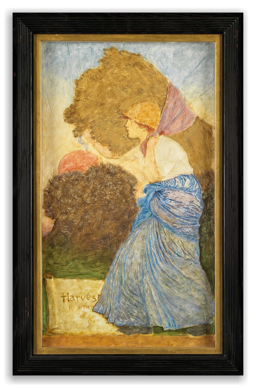 Innhøsting (gipsrelieff, farget) av Robert Anning Bell