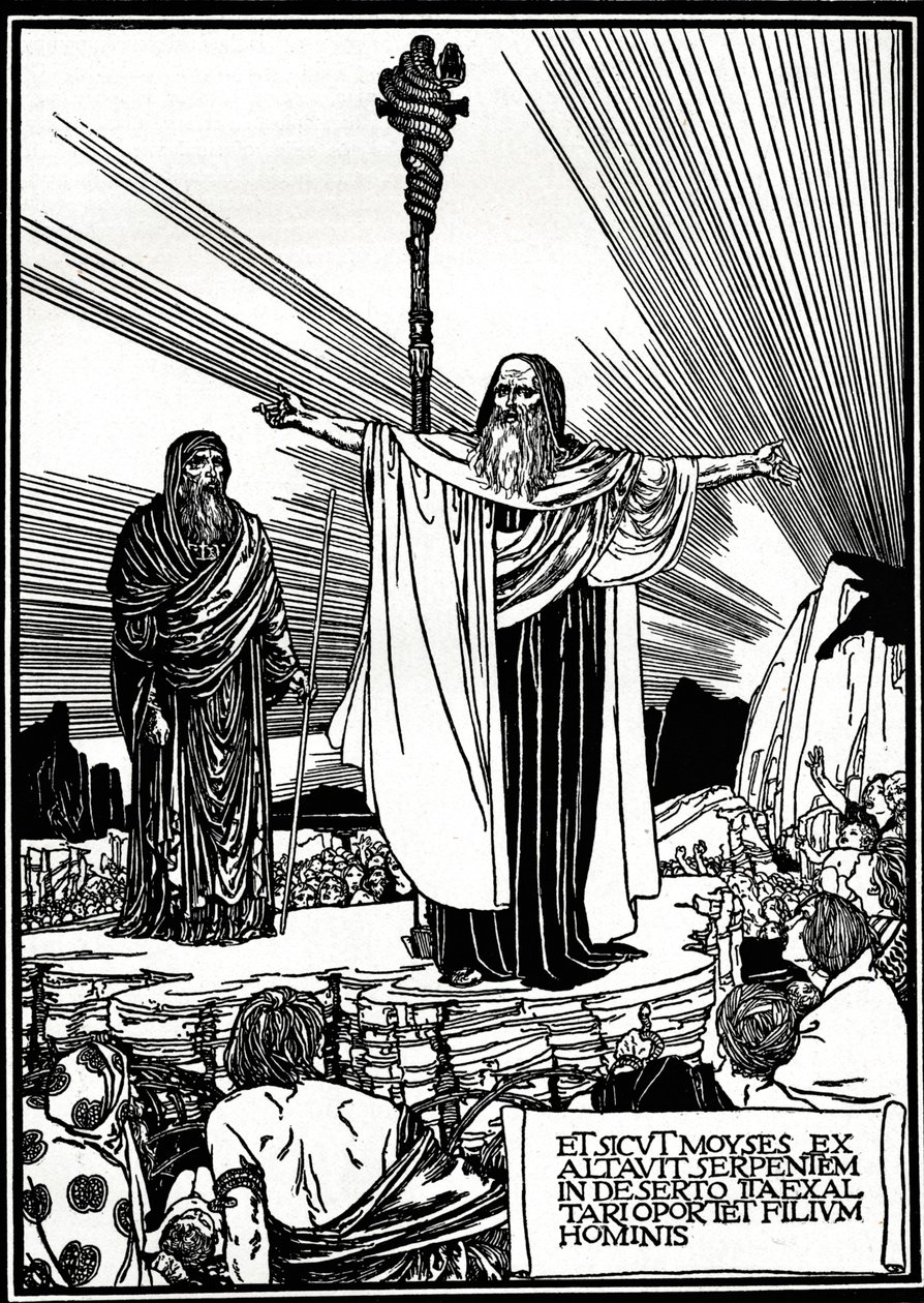 Illustrasjon for The Alter Book, 1892, 1897 av Robert Anning Bell