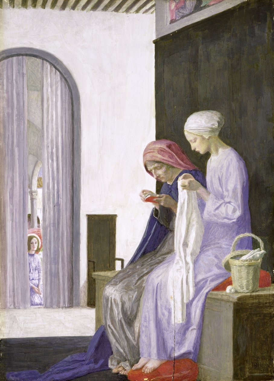 Mary i huset til Elizabeth, 1917 av Robert Anning Bell