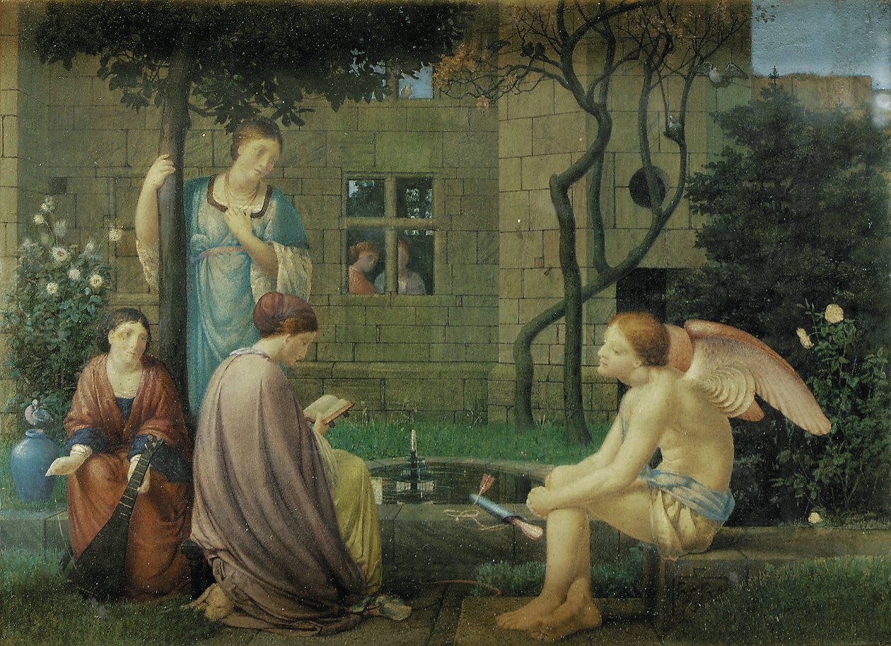Reading of Love, He Being By, 1874 av Robert Bateman