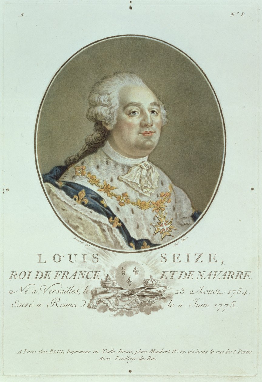 Portrett av Louis XVI (1754-93) fra 
