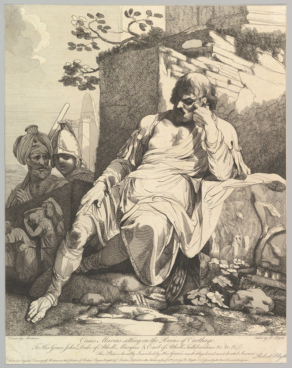 Caius Marius på ruinene av Kartago, 20. januar 1782. av Robert Blyth