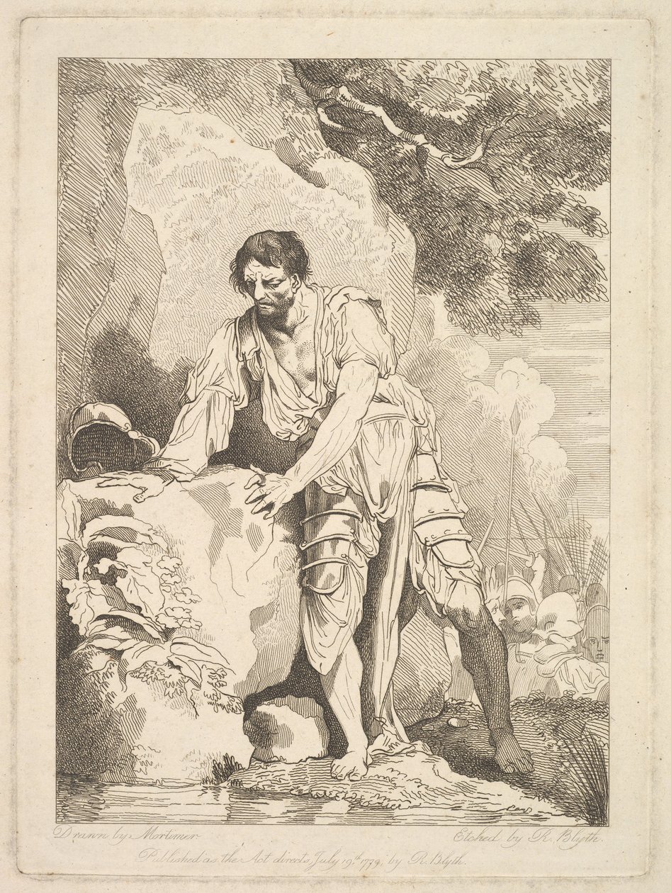 Retragerea răniților din luptă, 19 iulie 1779. norvegian av Robert Blyth