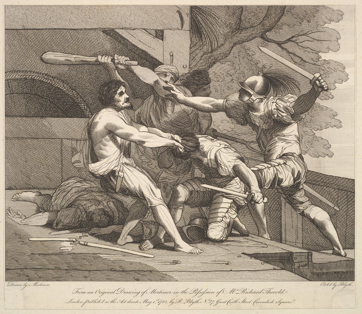Storming a Banditti Stronghold, 1. mai 1782. av Robert Blyth