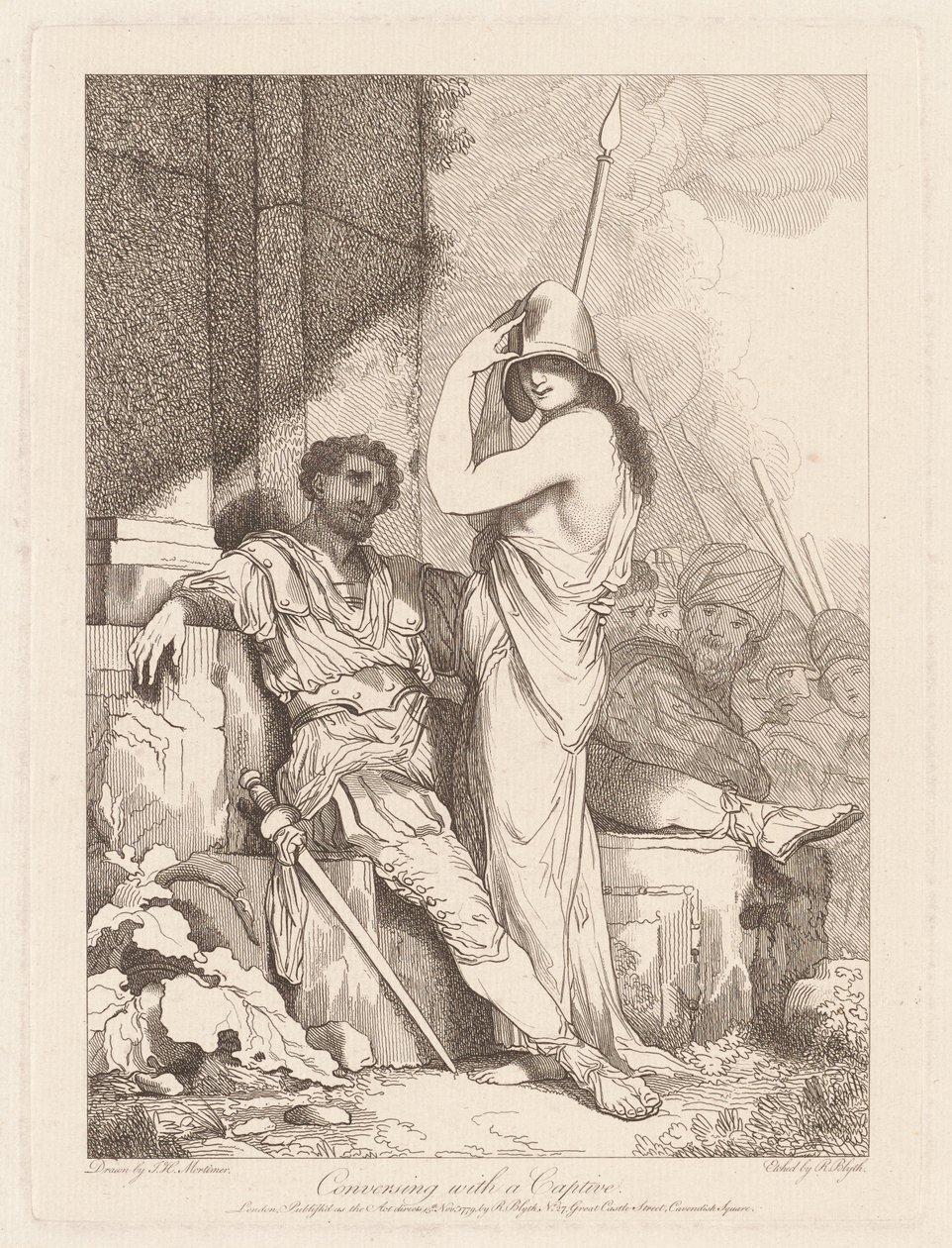 Samtaler med en fange av Robert Blyth, after John Hamilton Mortimer