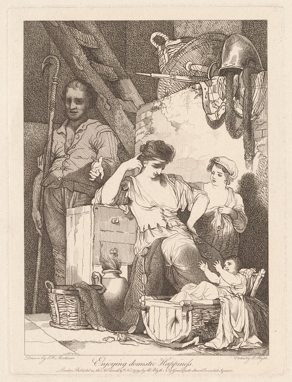 Nyter innenlands lykke av Robert Blyth, after John Hamilton Mortimer