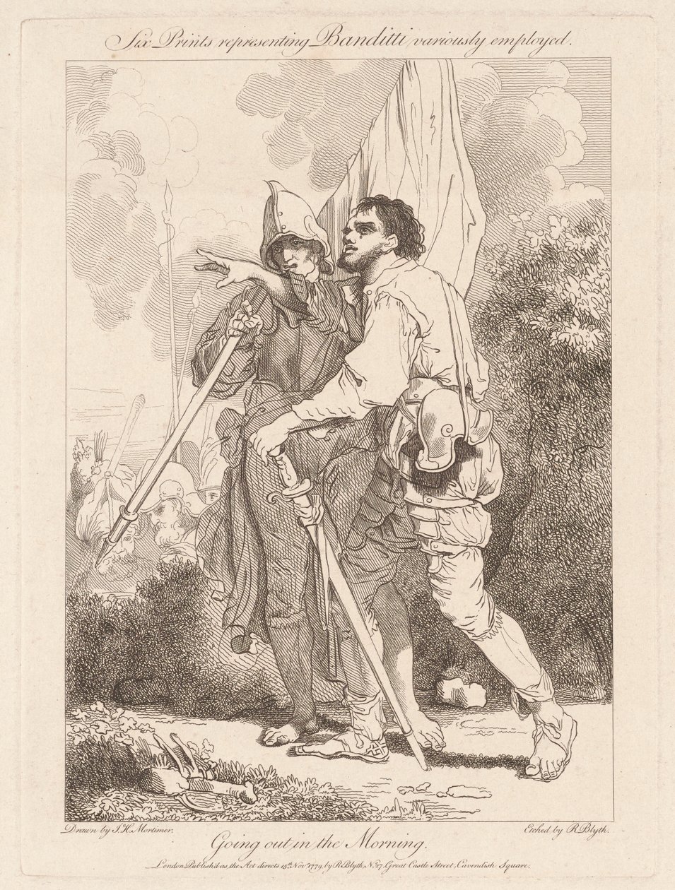 Går ut om morgenen av Robert Blyth, after John Hamilton Mortimer