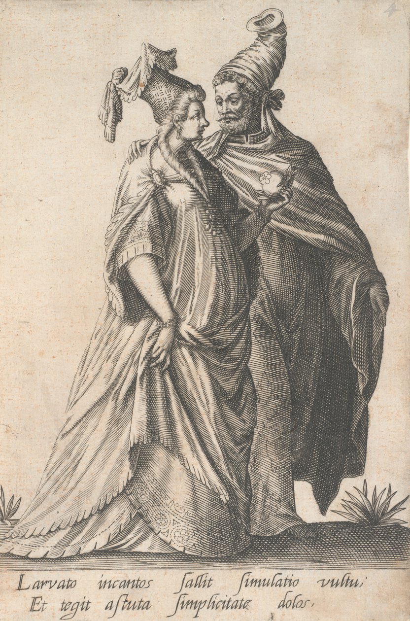 Promenading Couple, fra Masquerades av Robert Boissard