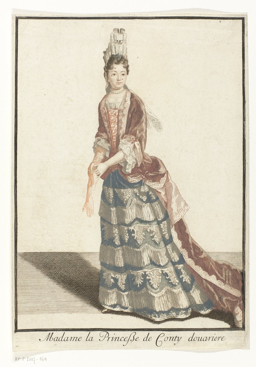 Portrett av Marie Anne de Bourbon Madame la Princesse de Conty enke (tittel på objekt) av Robert Bonnart (possibly)