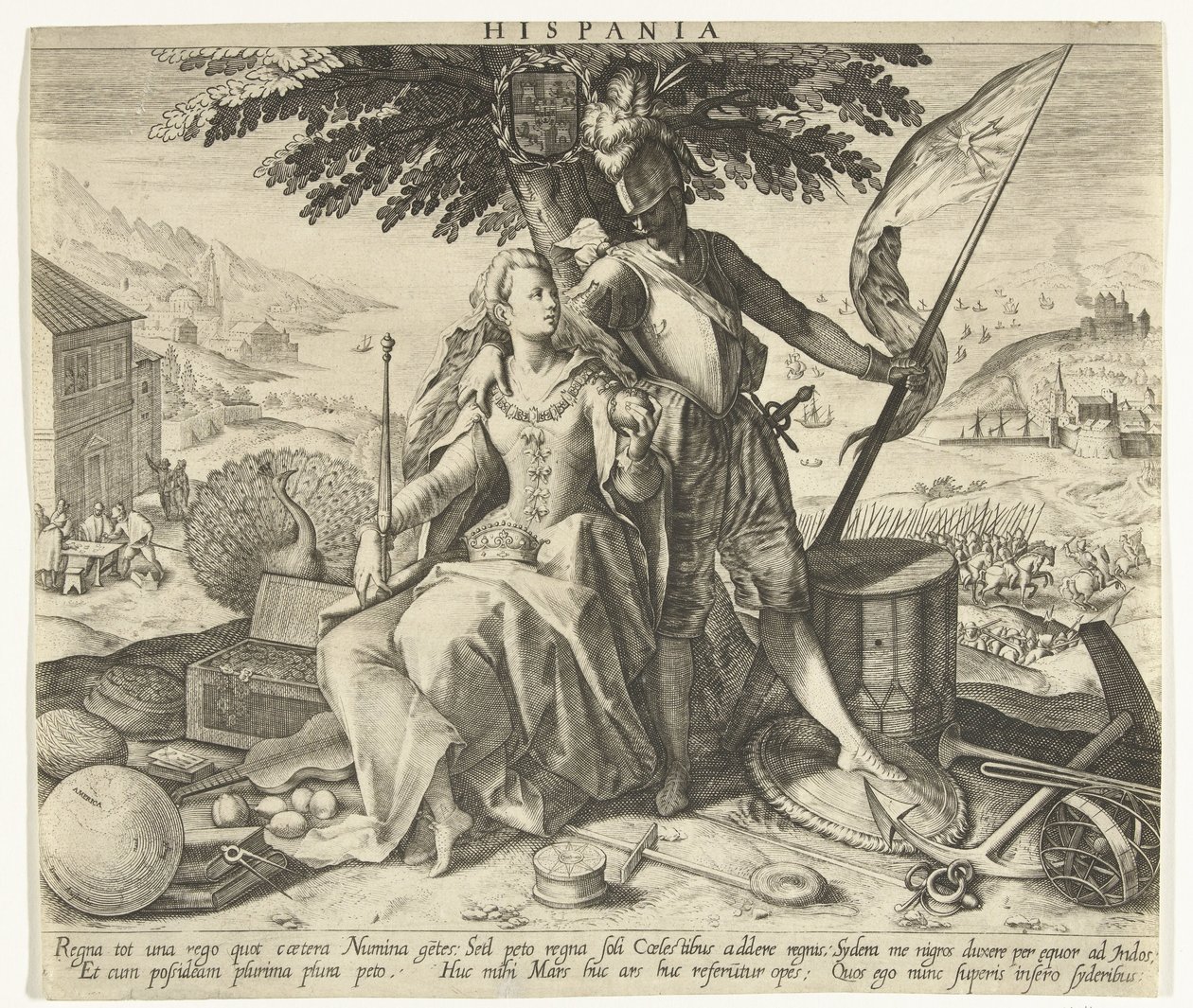 Spania Hispania (tittel på objekt) Allegorier over europeiske land (serietittel) av Robert Bossart