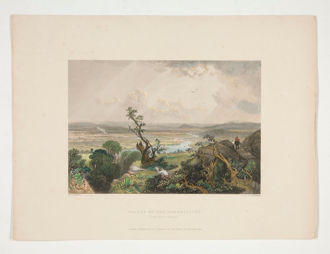 Valea Connecticutului (De la Muntele Holyoke), ilustrație pentru Nathaniel Parker Willisnorwegian av Robert Brandard