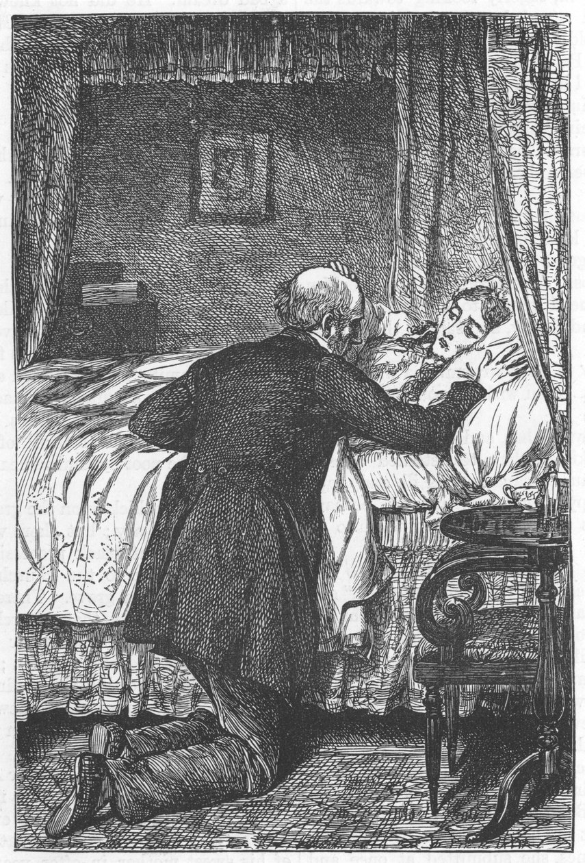 Scene fra Scenes of Clerical Life av George Eliot, 1883 av Robert Brown