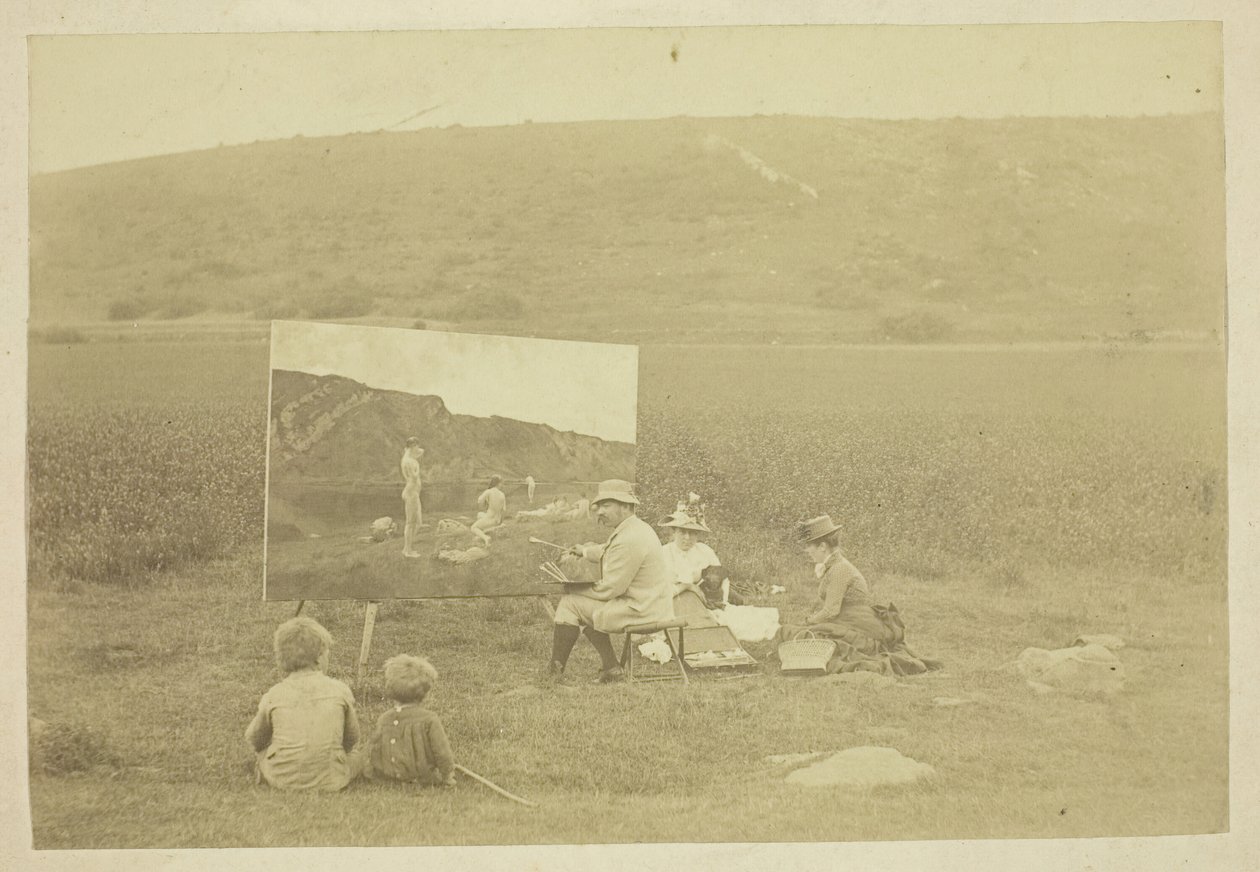 Kunstnerens sønn, Barrett Browning, ca.1885-1889. av Robert Browning