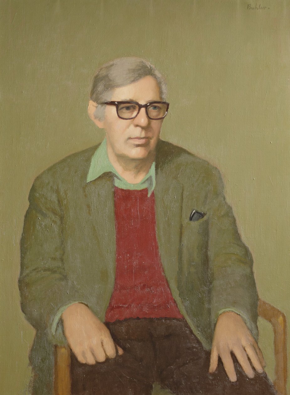 Laurie Lee (1914–97) ca. 1970-tallet (olje på lerret) av Robert Buhler