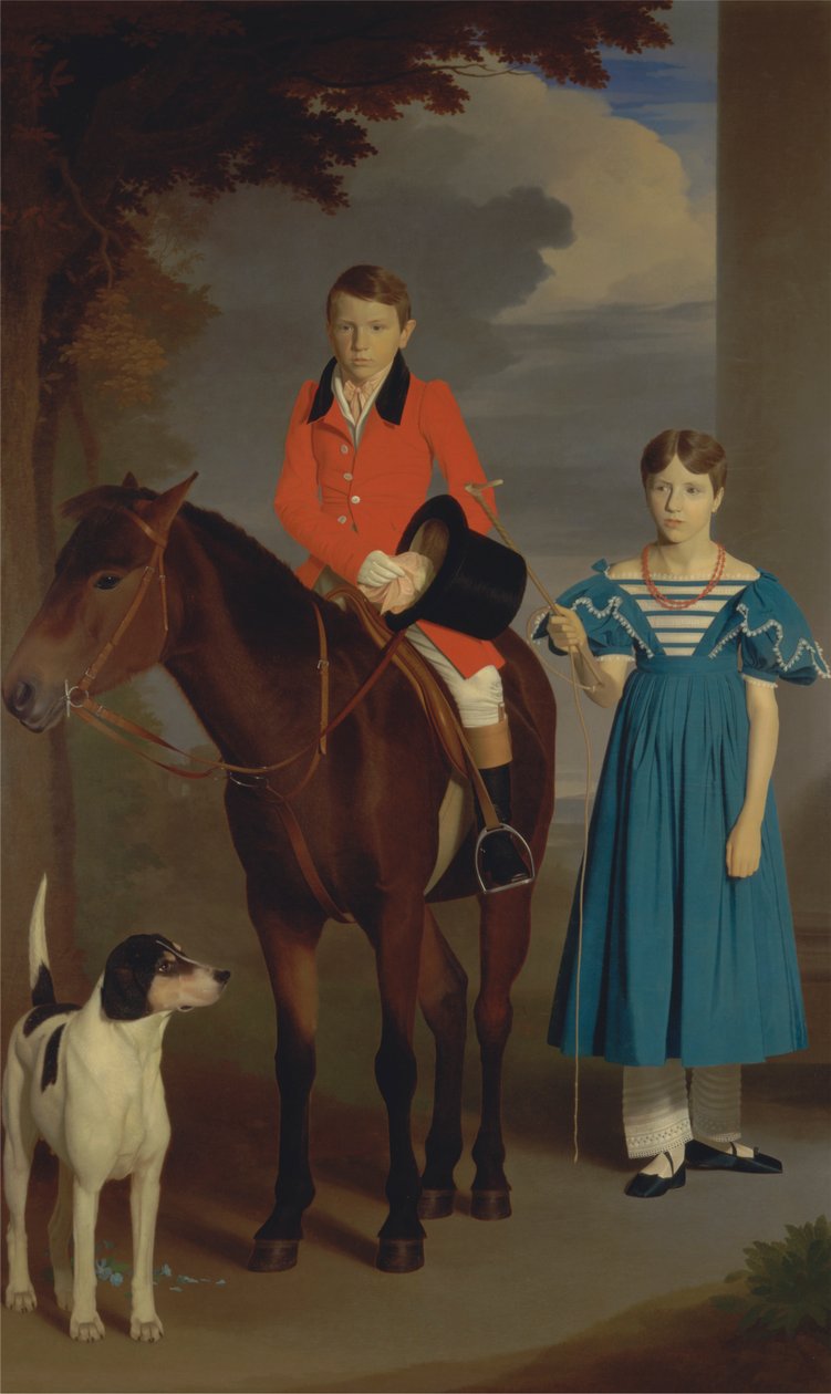 John Gubbins Newton og hans søster, Mary Newton av Robert Burnard