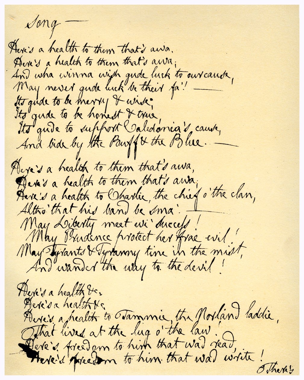 Heres a health to them thats awa, c1792. av Robert Burns