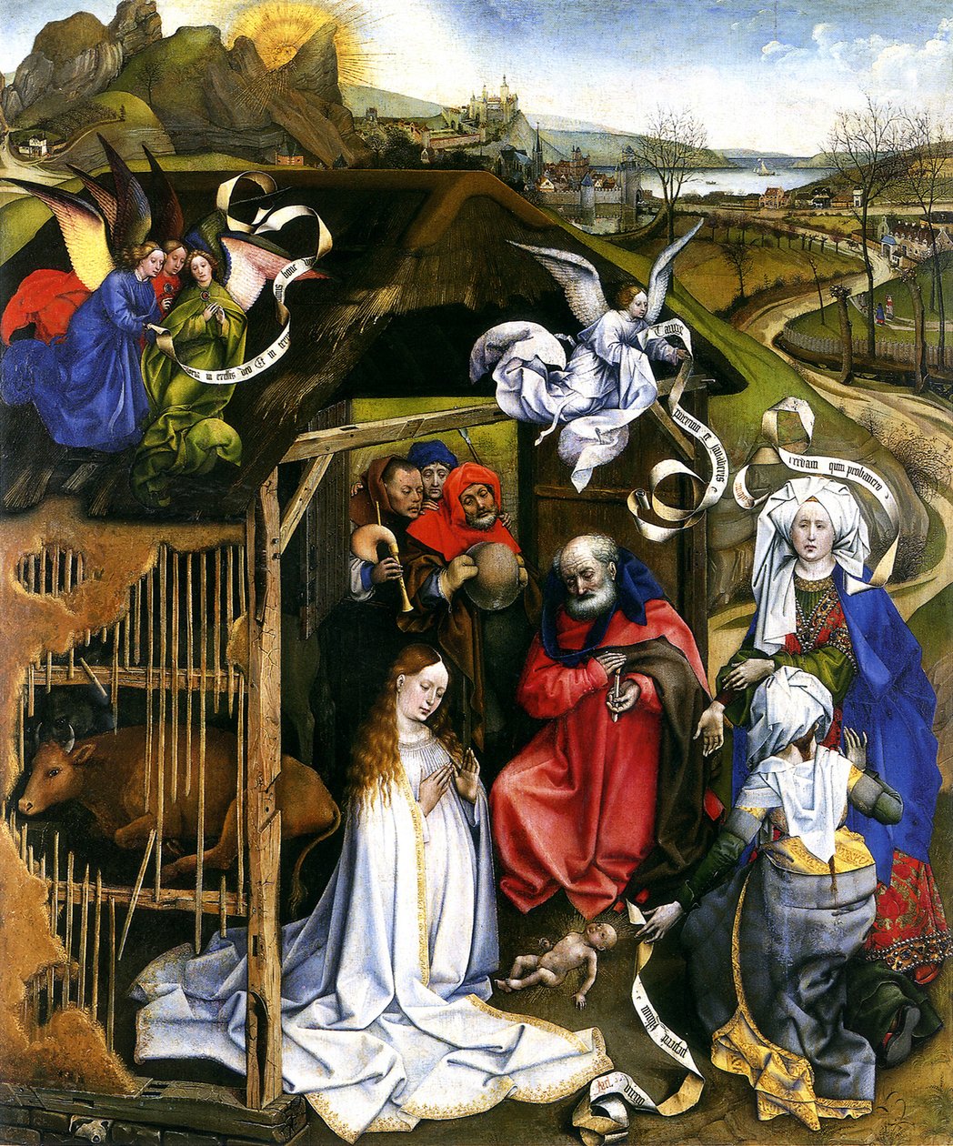 Fødsel, ca. 1425 av Robert Campin