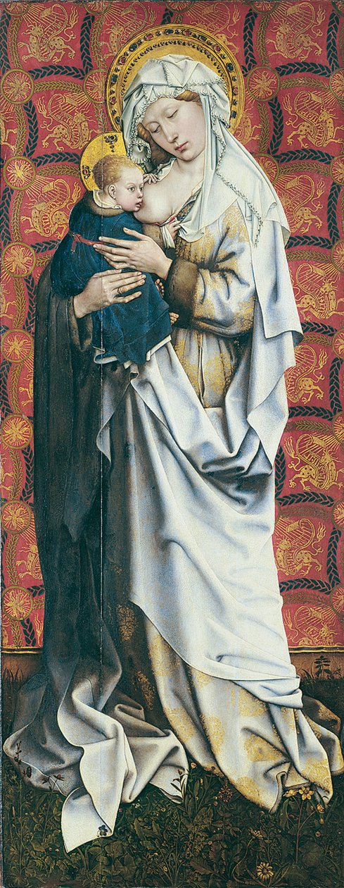 Flémalle-panelene: Jomfru som dier barnet av Robert Campin